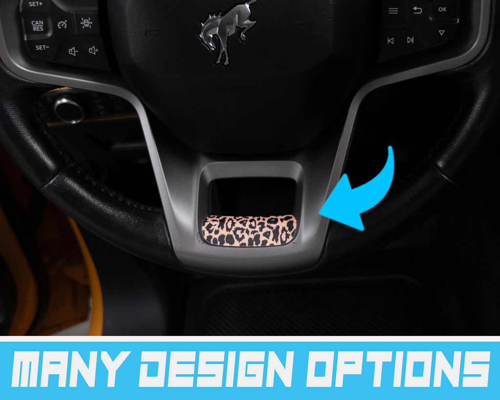 Bronco Lower Steering Wheel Insert - Leopard Print - For 2021+ Ford Bronco