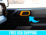 Bronco Interior Door Handle Color Change Accent Wrap Overlay Decal Graphics Inlay for 2021+ Ford Bronco (FULL SIZE)