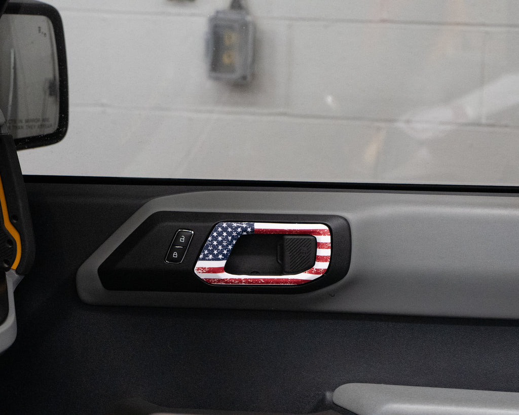 Bronco Interior Door Handle Wraps - American Series - 2021+ Ford Bronco