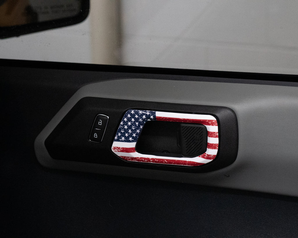 Bronco Interior Door Handle Wraps - American Series - 2021+ Ford Bronco