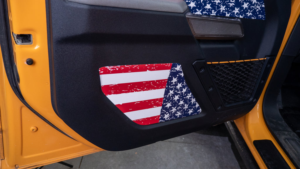 Bronco Interior Lower Door Insert Wrap - American Series - 2021+ Ford Bronco