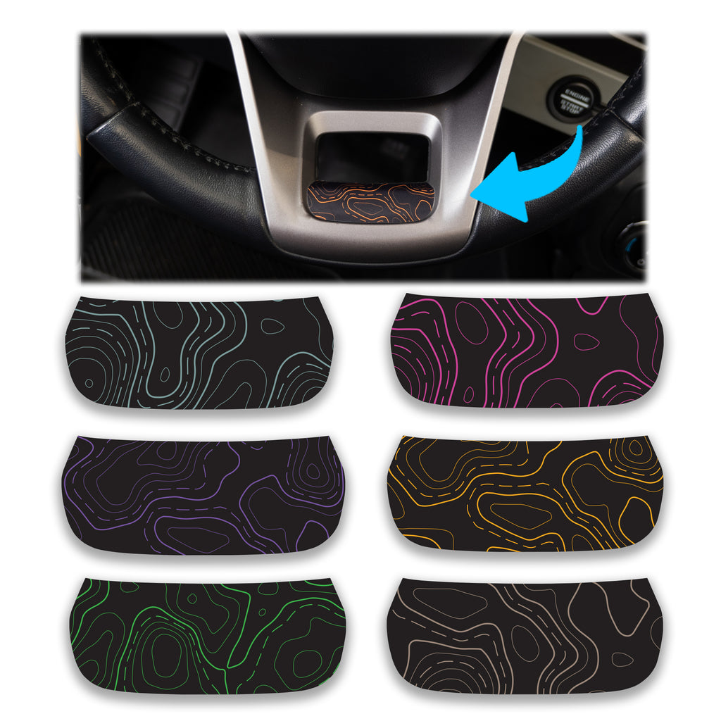 Bronco Lower Steering Wheel Insert Wrap Kit - Topography Series - 2021+ Ford Bronco